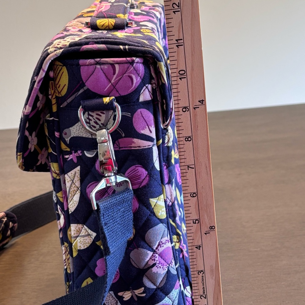 Vera Bradley Blue Purple Floral Quilted Women's Multi-purpose Bag - Picture 14 of 16